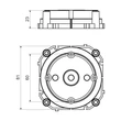 Kopos Kolin halogénmentes sorolható betondoboz fedél szürke 80X80X23mm KBV-2 KB