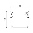 Kopos Kolin öntapadós kábelcsatorna 21x19 mm fehér műanyag 48m/köteg LHD 20X20_P2