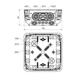 Kopos süllyesztett gipszkarton kötődoboz fedéllel 155x155x64 mm V 125/1 KO 125/1L_NA