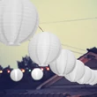 Kültéri LED-es fehér lampion D20cm 2xAAA 11399WH