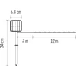 Emos LED Nano lánc napelemmel réz kültéri és beltéri 12 m hideg fehér időzítős D3ZC01
