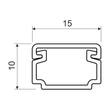 Kopos kábelcsatorna tetővel fehér 15x10 mm műanyag LH 15X10_HD