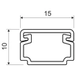 KOPOS KOLIN Műanyag kábelcsatorna 15x10mm tetővel fehér 2m öntapadós 128m/cs LH 15X10 P2
