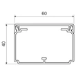 KOPOS KOLIN Műanyag csatorna 60x40mm tetővel fehér 2m 16m/cs LH 60x40 HD