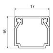 Kopos kábelcsatorna tetővel fehér 17x17 mm műanyag LHD 17X17_HD