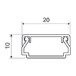 Kopos kábelcsatorna tetővel fehér 20x10 mm műanyag LHD 20X10_HD