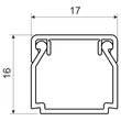 Kopos Kolin kábelcsatorna tetővel fehér 17x17 mm műanyag öntapadós LHD 17X17 P2