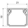 KOPOS KOLIN Műanyag kábelcsatorna 20x20mm tetővel fehér 2m öntapadós 48m/cs LHD 20X20 P2