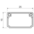Kopos öntapadós kábelcsatorna tetővel fehér 25x15 mm műanyag LHD 25X15_P2