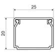KOPOS KOLIN Műanyag csatorna 25x20mm tetővel fehér 2m 40m/cs LHD 25X20 HD