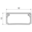 KOPOS KOLIN Műanyag kábelcsatorna 32x15mm tetővel fehér 2m öntapadós 80m/cs LHD 32X15 P2