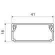 KOPOS KOLIN Műanyag csatorna 40x20mm tetővel fehér 2m 24m/cs LHD 40X20 HD