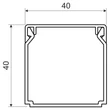 KOPOS KOLIN Műanyag csatorna 40x40mm tetővel fehér 2m 20m/cs LHD 40X40 HD