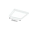 LOIS LED 36W 2500Lm 40X40 mennyezeti falon kívüli led panel lámpatest 4000K Rábalux 2670