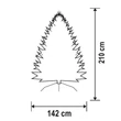 Műfenyő beépített 3D+2D tűlevelek 210 cm KMF 4/210