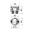 OBO sorolható műanyag szerelvénydoboz, kötődoboz mély 60mm UG 66 2003702