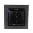 Olbia Electric TITAN 2P+F dugalj csapófedéllel kerettel fekete BS-TN.S.CAP