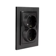 Olbia Electric TITAN 2x2P+F dugalj kerettel fekete BS-TN.S2
