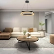Optonica LED függeszték 23W 1840lm 3000K fekete IP20 19051