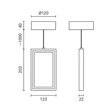 Optonica LED függeszték 4W 320lm 3000K fekete IP20 19049