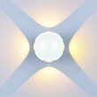 Optonica LED kültéri fali lámpa 4W 440lm 3000K fehér kerek 4LED IP54 7487