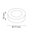 Optonica LED panel falon kívüli 12W 950lm CCT kerek IP20 2536