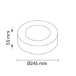 Optonica LED panel falon kívüli 24W 2565lm CCT kerek IP20 2538