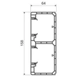 KOPOS KOLIN Parapetcsatorna műanyag 160x65mm tetővel fehér 2 rek. 45mm 2m/szál 6m/cs PK 160X65 D HD
