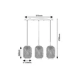 Rábalux Adalla skandináv stílusú hármas függeszték E27 3x40W 72093