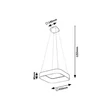 Rábalux Adeline minimál stílusú szögletes függeszték LED 28W 1800lm 3000-6000K 3927