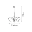 Rábalux Aletta elegáns megjelenésű ötágú csillár E14 5x40W 2780