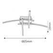 Rábalux Alexis modern mennyezeti lámpa LED 4x6W 4x480lm 4000K 2503