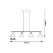 Rábalux Alvaro modern stílusú négyes függeszték E14 4x40W 3160