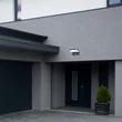 Rábalux Batida kültéri LED fali lámpa mozgásérzékelővel 9W CCT fekete IP54 77119