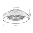 Rábalux Benicio ventilátoros mennyezeti lámpa LED 35W 1050lm 3000-6000K 5420