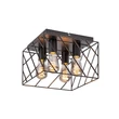 Rábalux Boroo indusztriális stílusú négyes mennyezeti lámpa E27 4x25W 71027