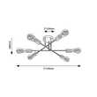 Rábalux Branwen indusztriális stílusú hatos mennyezeti lámpa E27 6x25W 71024