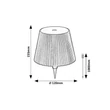 Rábalux Burdur kültéri LED palacklámpa 2W 3000K fekete H15,5cm IP44 77142