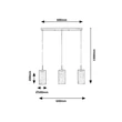 Rábalux Callia modern hármas függeszték  E14 3x25W 3019