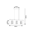 Rábalux Chadwick modern megjelenésű hármas függeszték E27 3x25W 72033