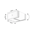 Rábalux Cubbington kültéri LED fali lámpa 10W 4000K fekete L13cm IP54 77183