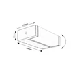 Rábalux Cubbington kültéri LED fali lámpa 18W 4000K fekete L23cm IP54 77185