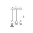 Rábalux Dimitri indusztriális stílusú hármas függeszték E27 3x40W 3126