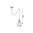 Rábalux Farfalle indusztriális stílusú egyes függeszték E27 40W 3148