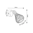 Rábalux Farfalle indusztriális stílusú fali lámpa E14 25W 3147