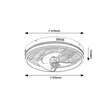 Rábalux Faustine ventilátoros mennyezeti lámpa LED 30W 1000lm/2680lm 3000-6500K 71016