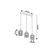 Rábalux Grendel indusztriális stílusú hármas függeszték E27 3x60W 3132
