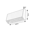 Rábalux Ibar kültéri LED fali lámpa 3W 3000K fekete L16cm IP54 77109