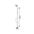 Rábalux Kelebia kültéri LED fali lámpa 12W 3000K fekete H80cm IP44 77125