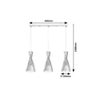 Rábalux Leandros indusztriális stílusú hármas függeszték E27 3x40W 72006